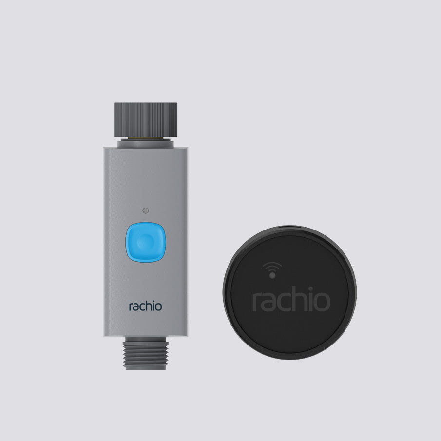 Rachio Smart Hose Timer valve and WiFi Hub, which is all included in timer starter kit.